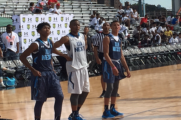 New Jersey's Khalil Battle (on left) is a multi-dimensional player for the Class of 2019.